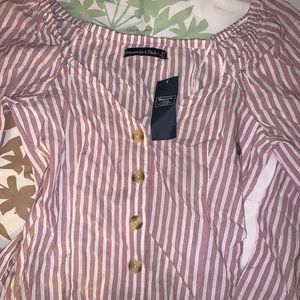 NWT Abercrombie Tie Blouse